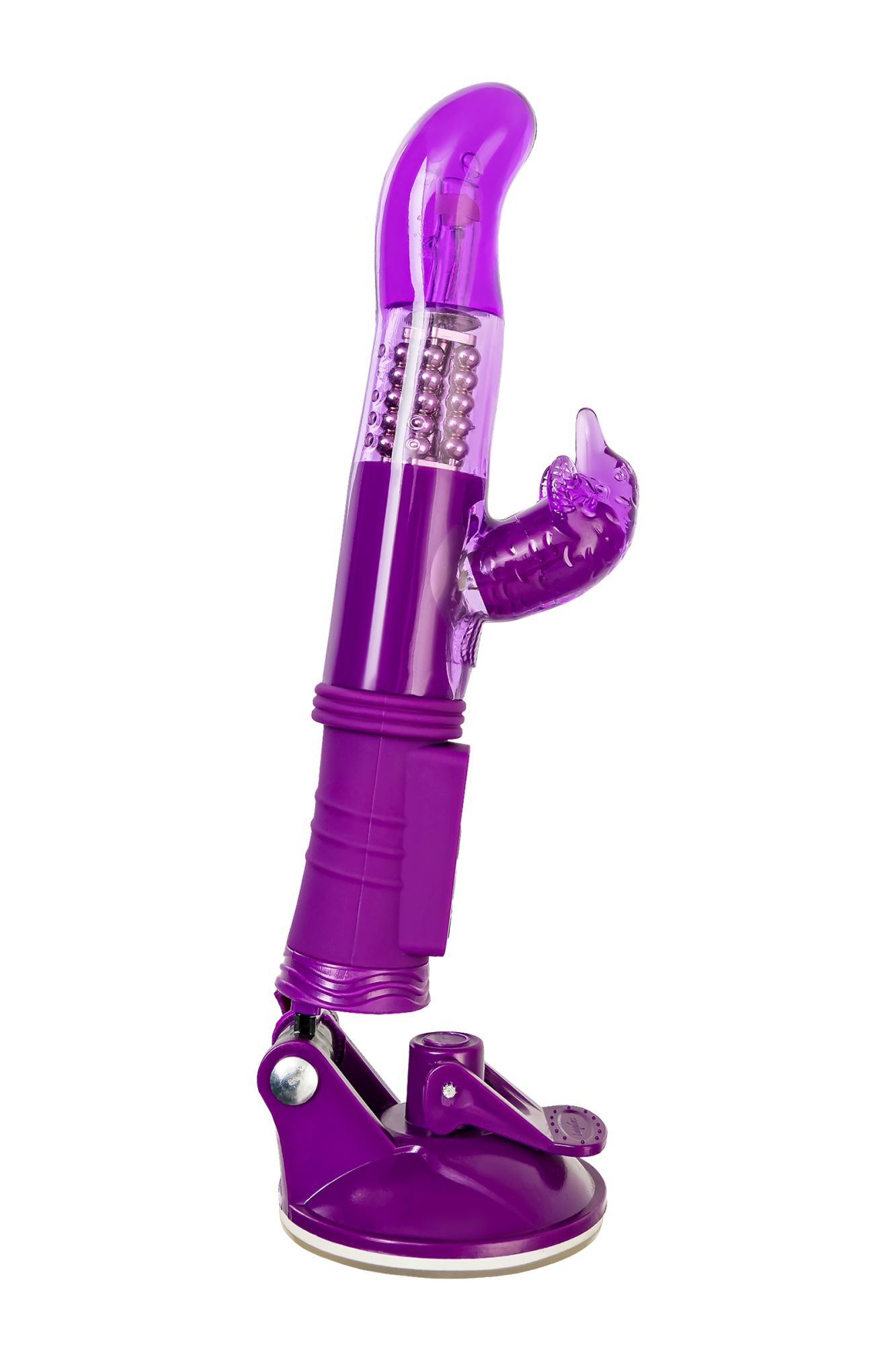 вибратор с клиторальным стимулятором toyfa a-toys, tpr, фиолетовый, 22,5 см в Мурманске
