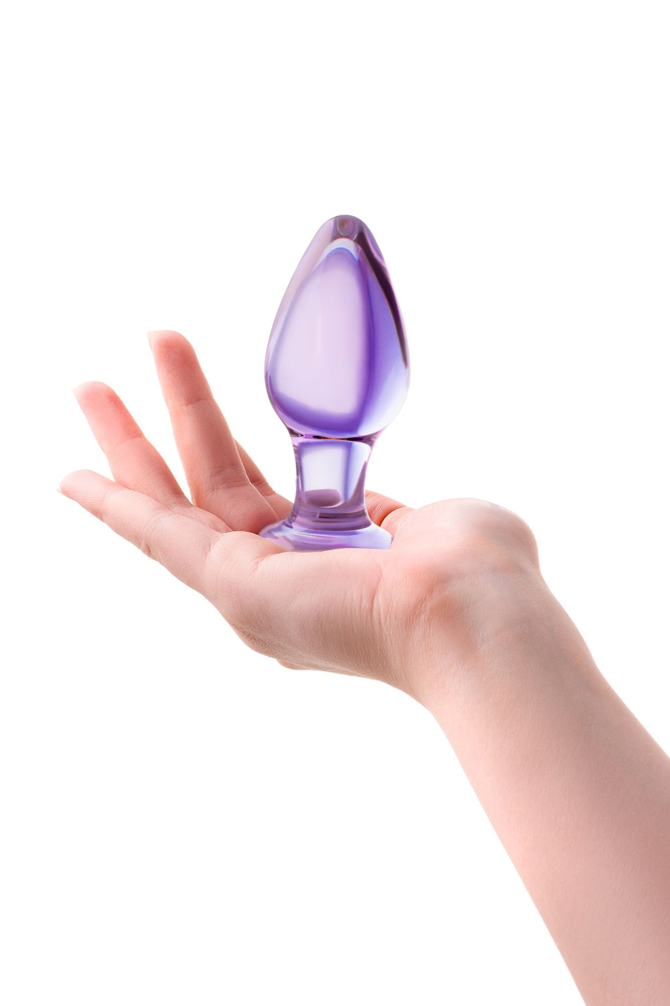 анальная втулка sexus glass, стекло, фиолетовая, 10 см, ø 4 см в Мурманске