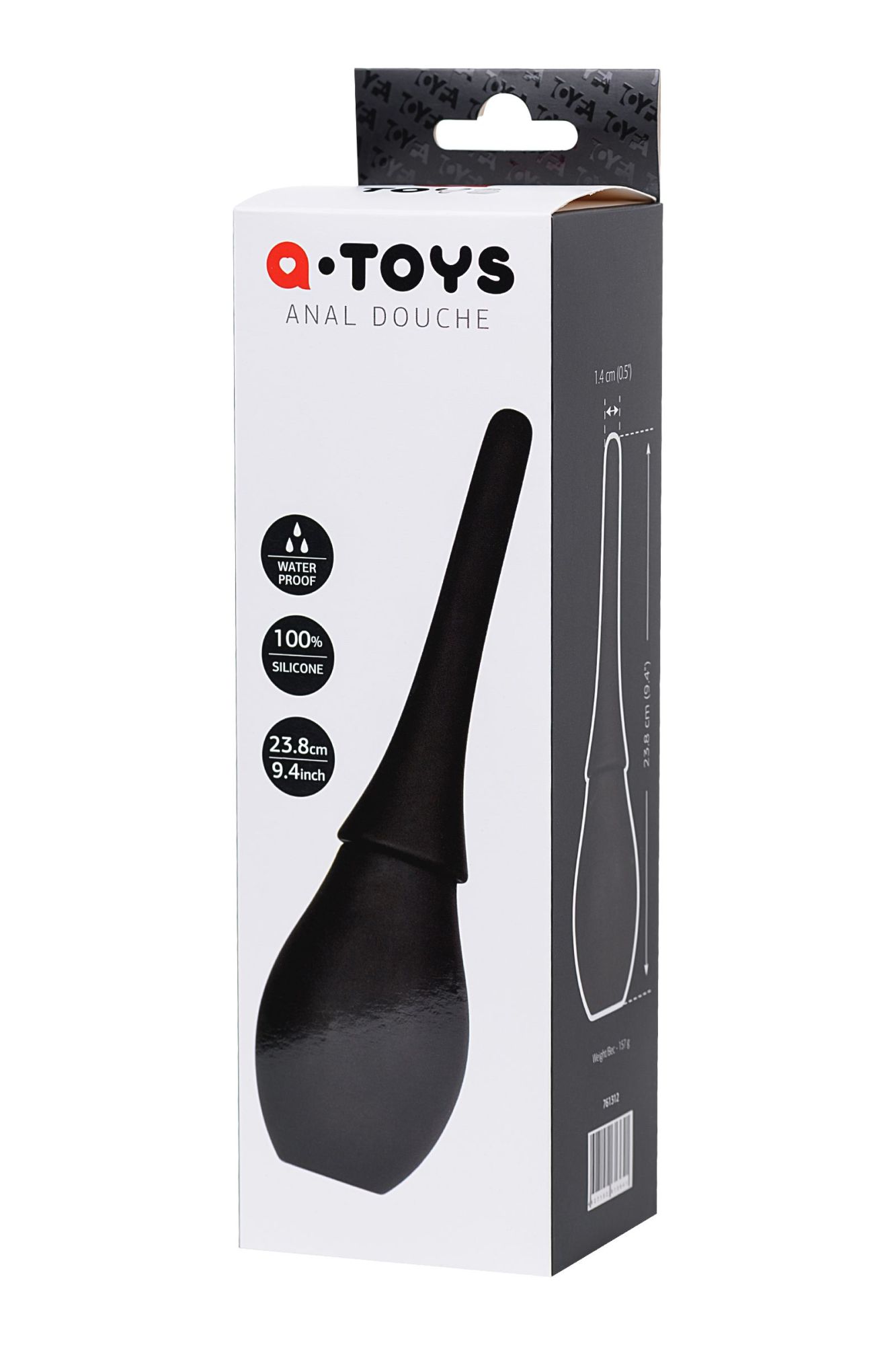 анальный душ a-toys by toyfa, силикон, черный, 23,8 см в Мурманске
