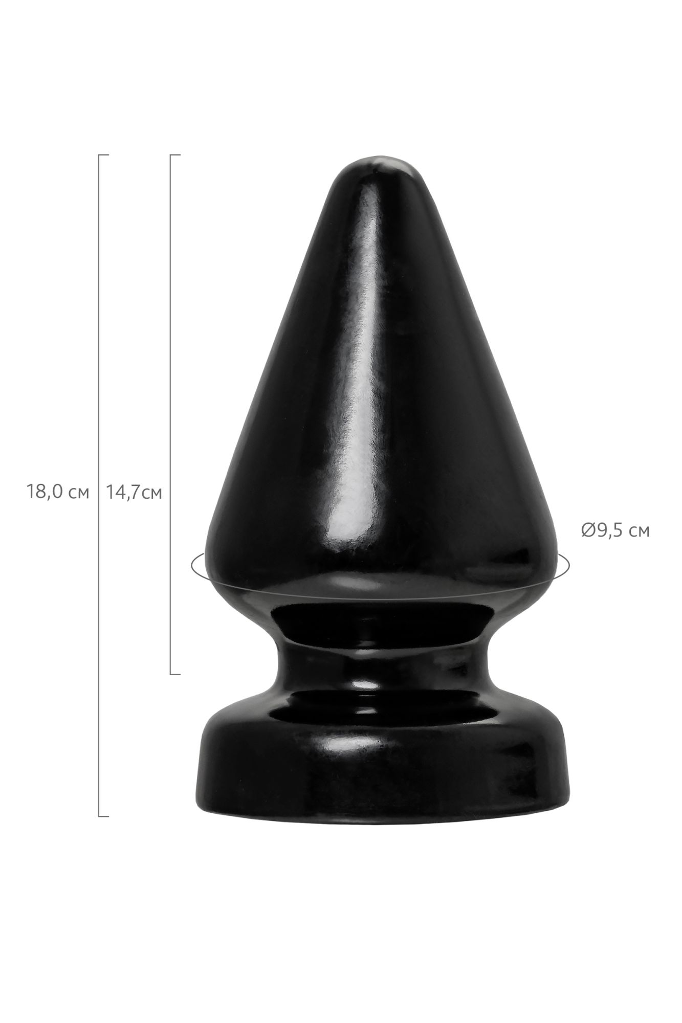 анальная втулка toyfa popo pleasure draco α, pvc, черная, 18 см, ø 9,5 см в Мурманске
