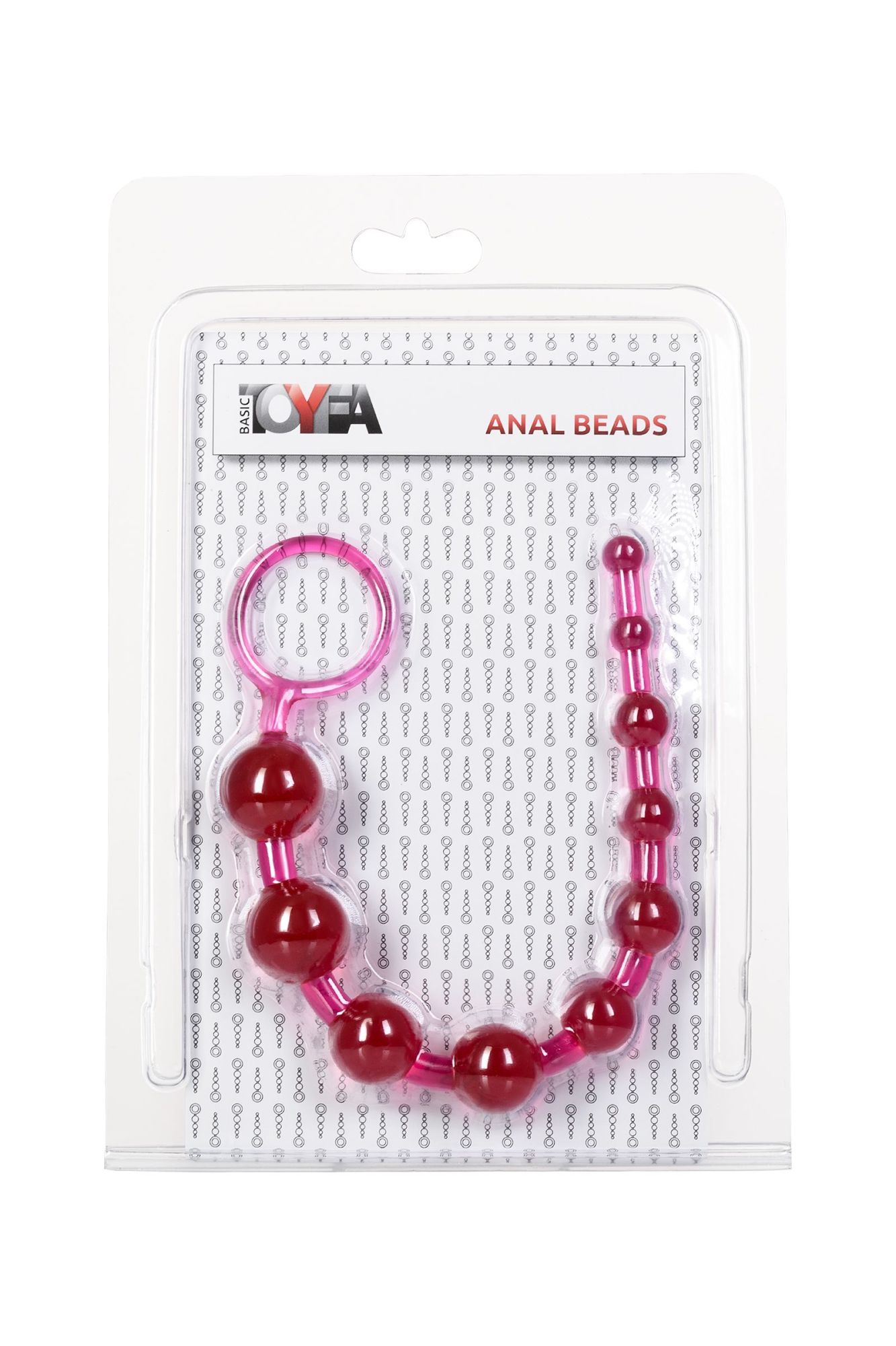 анальная цепочка toyfa, pvc, розовый, 30 см в Мурманске