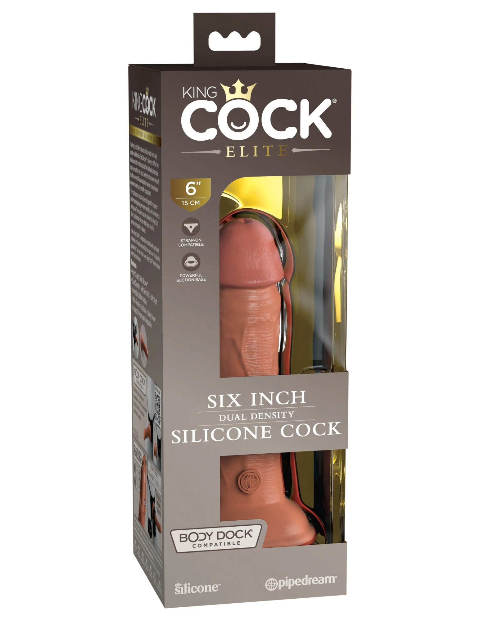 фаллоимитатор kc elite 6" dual density silicone dong- tan pipedream 577022pd в Мурманске