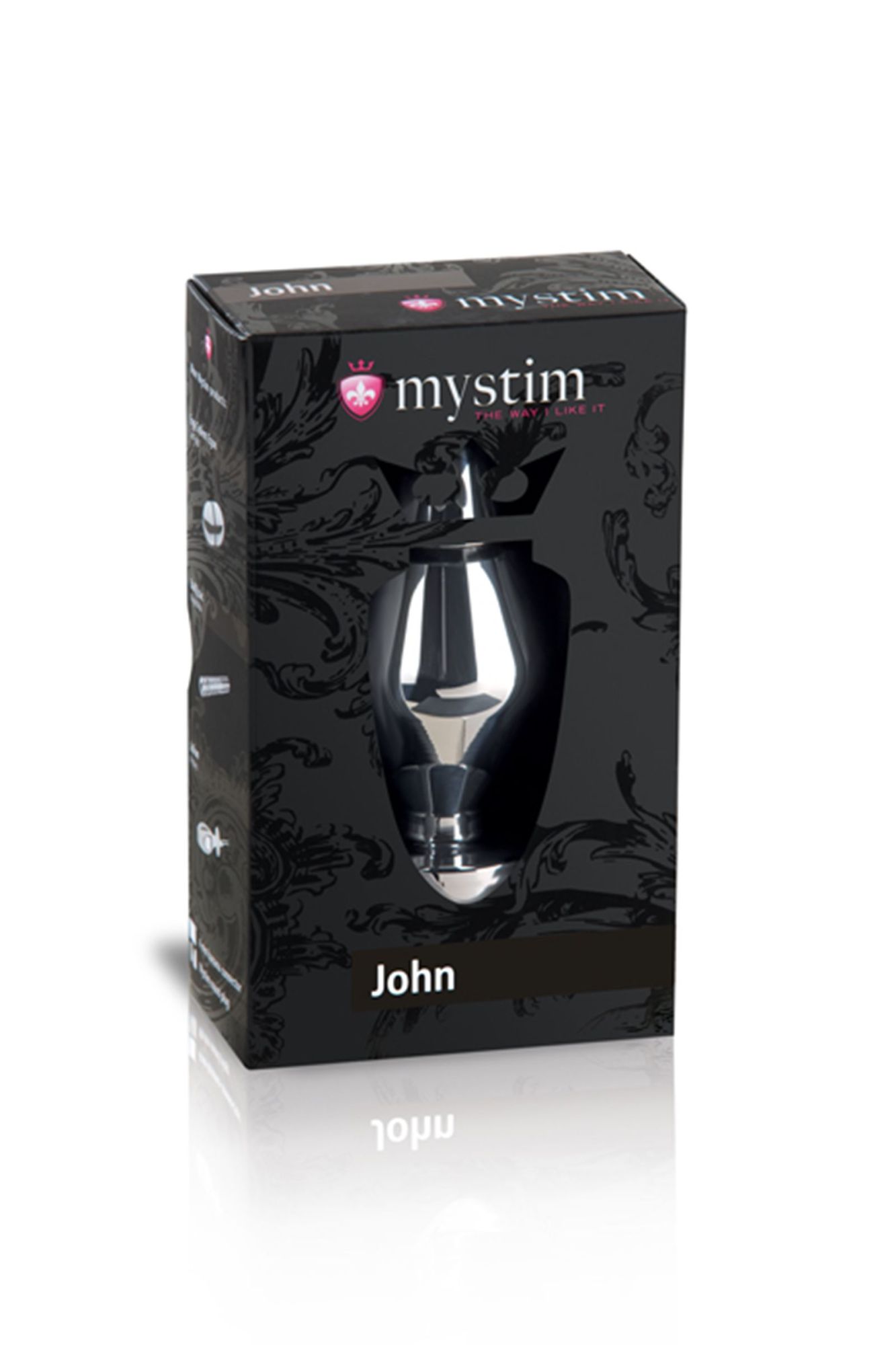 анальная пробка mystim john l, электростимуляция, хирургическая сталь, серебряная, 10,5 см, ø 5 см в Мурманске