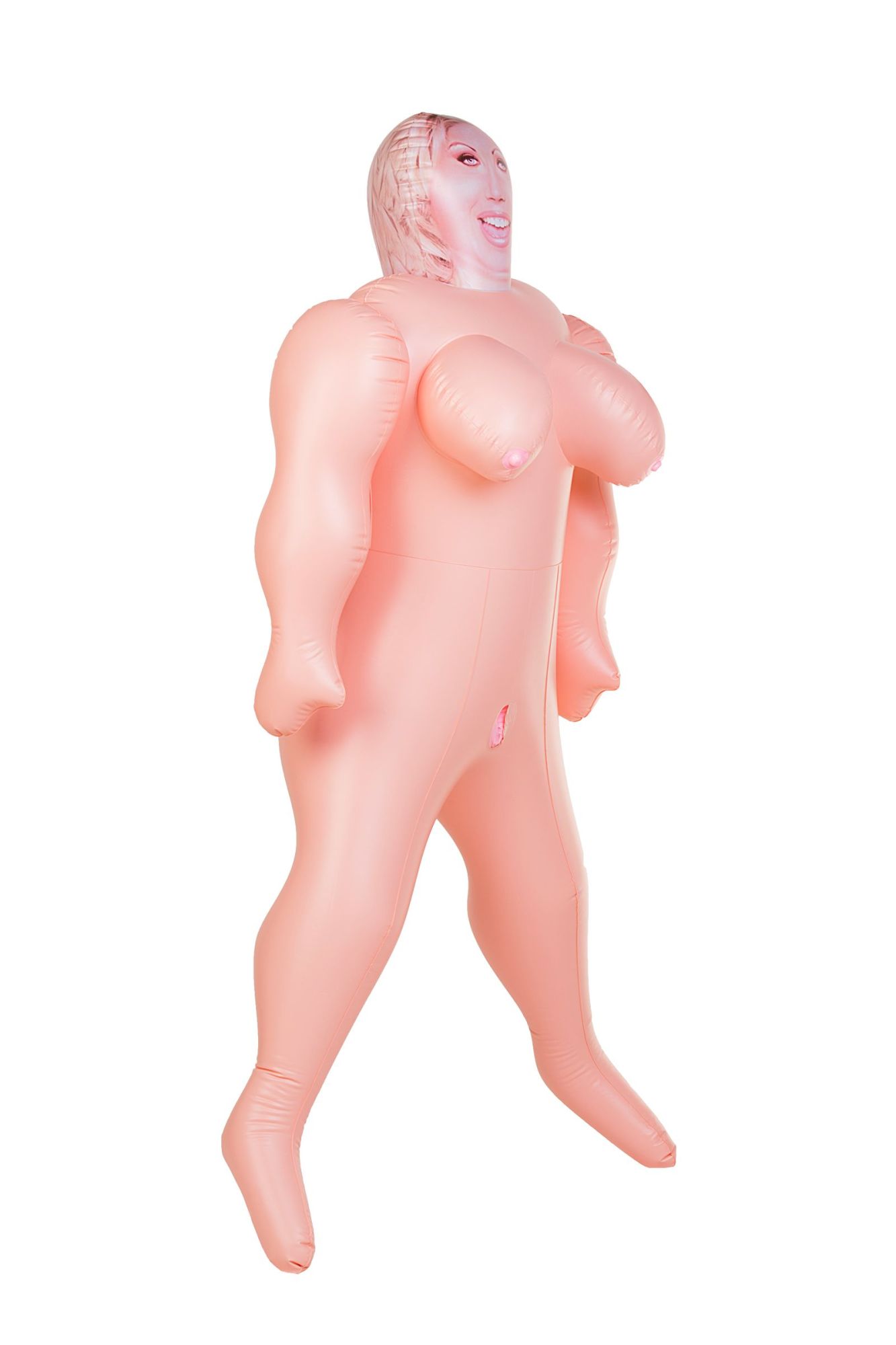 кукла надувная dolls-x by toyfa isabella, толстушка, с двумя отверстиями, блондинка, 160 см в Мурманске