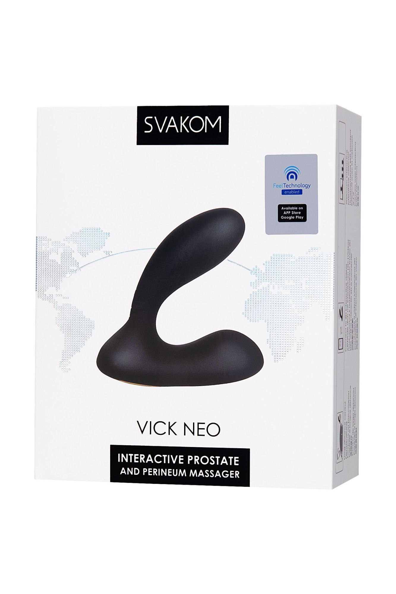 стимулятор простаты svakom vick neo, силикон, чёрный, 10 см в Мурманске