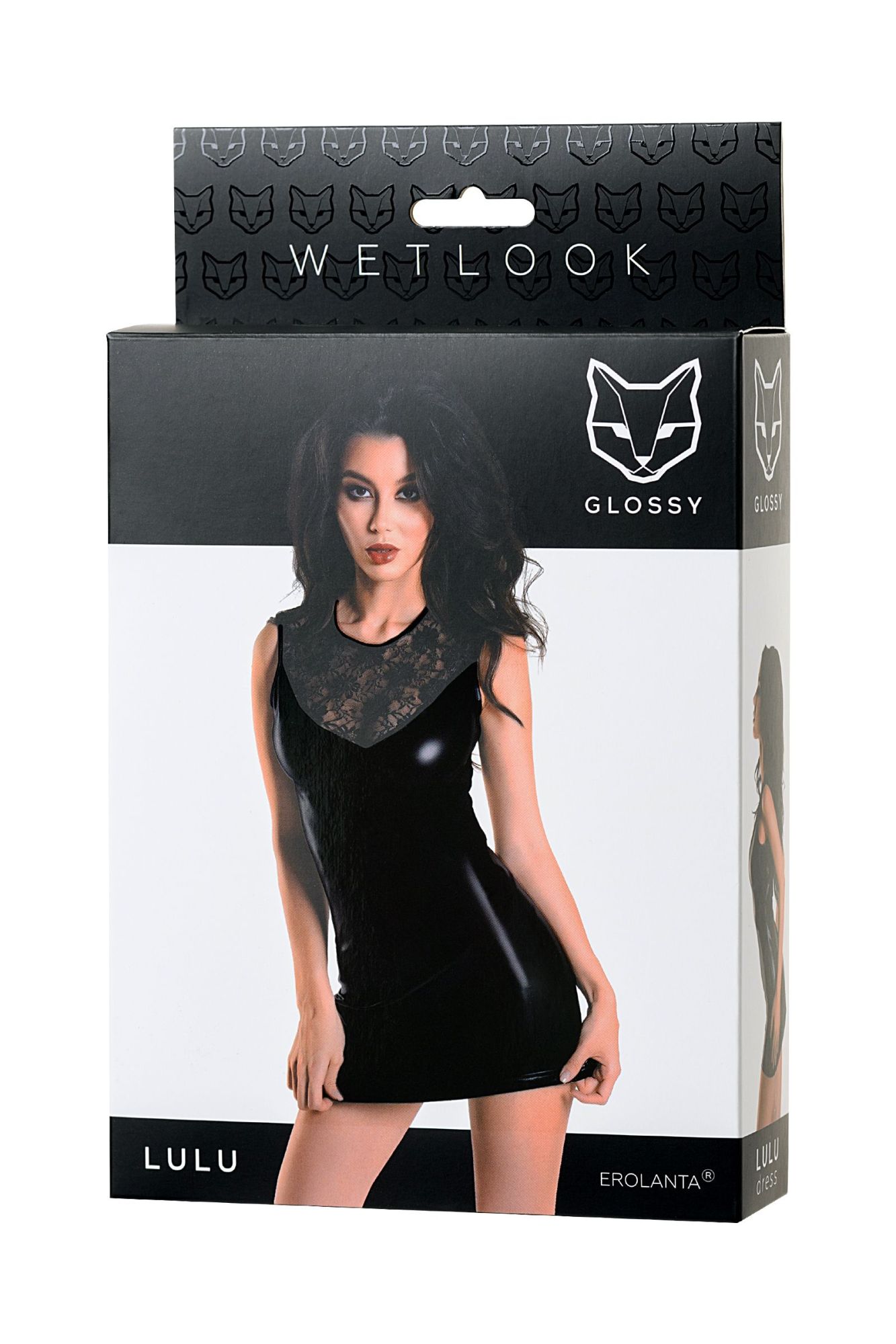 Эротическое платье glossy lulu из материала wetlook, черное, s в Мурманске