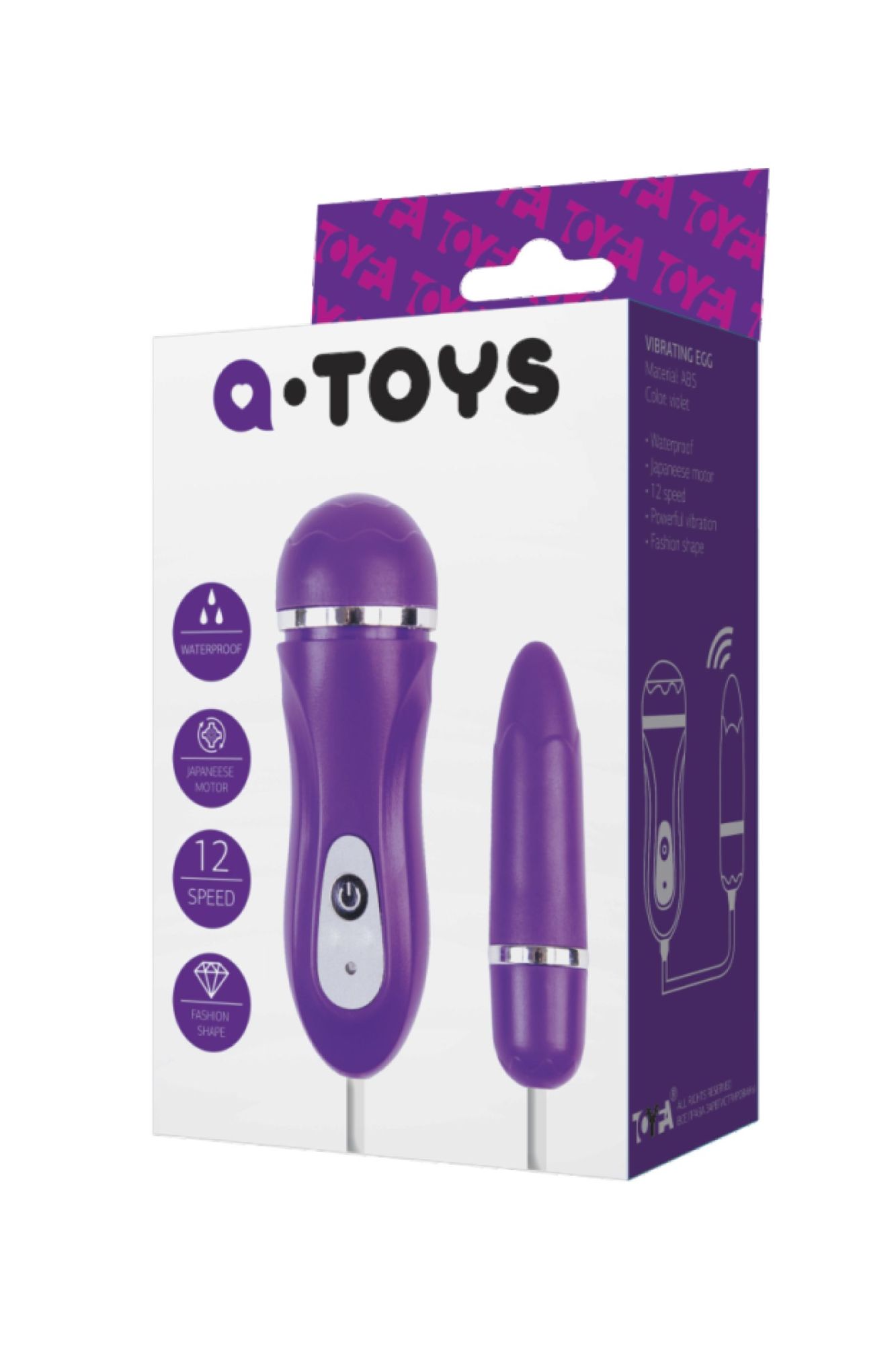 виброяйцо toyfa a-toys pelly, фиолетовое в Мурманске