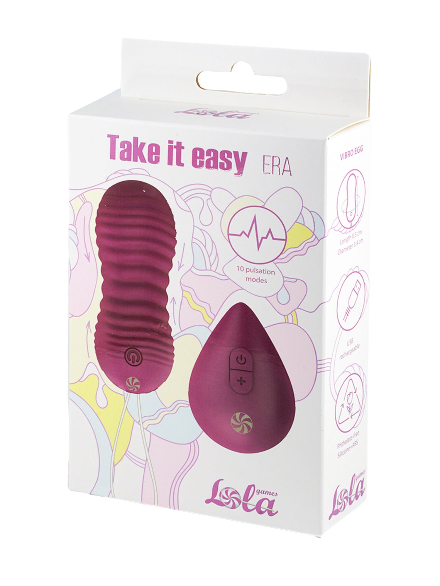 пульсирующие виброшарики на пульте take it easy era purple 9021-05lola в Мурманске