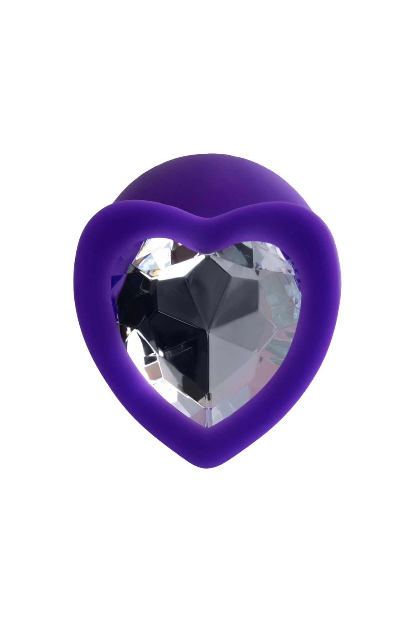анальная втулка todo by toyfa diamond heart, силикон, фиолетовая, 8 см, ø 3 см в Мурманске