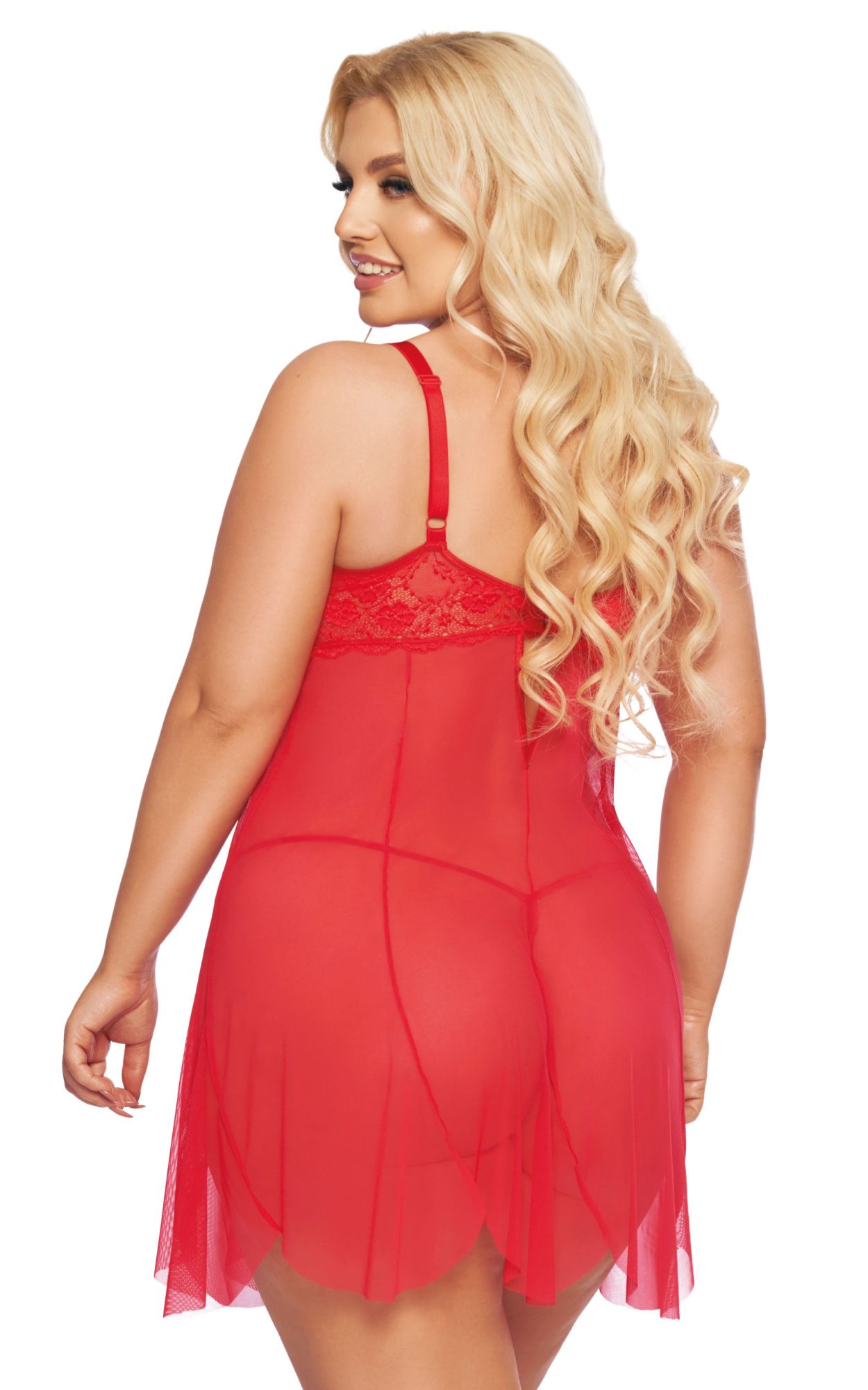 Эротическое ночная сорочка и стринги softline collection carla, красный, xxl в Мурманске