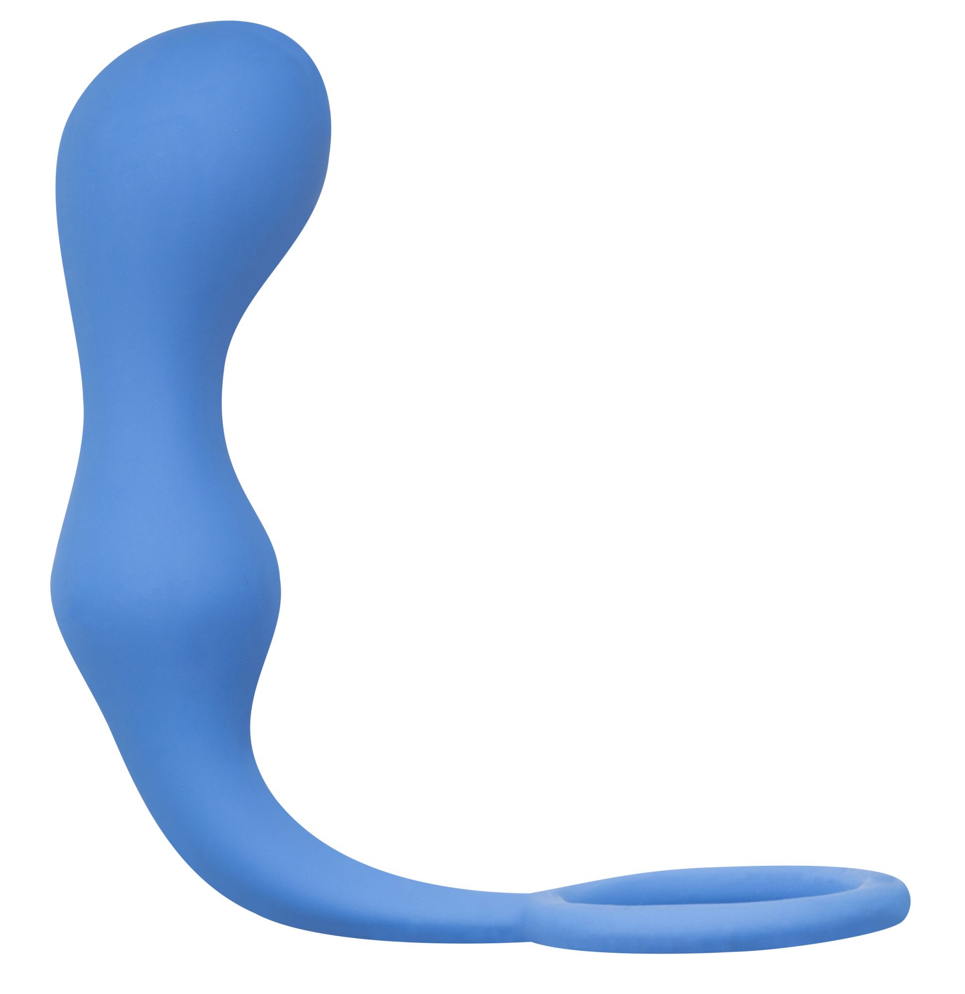 эрекционное кольцо с анальной пробкой double pleasure anal plug blue  4217-03lola в Мурманске