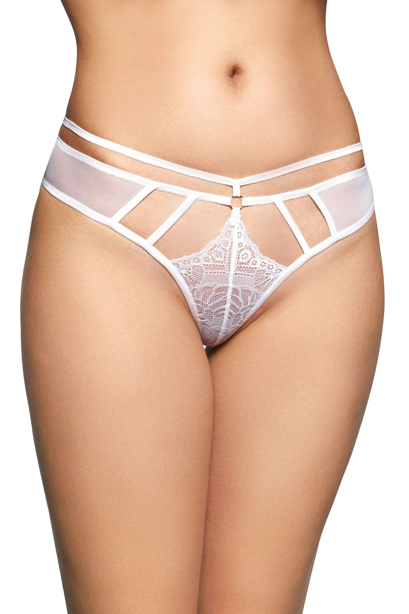 Эротическое стринги со стрепами softline collection, белый, s/m в Мурманске