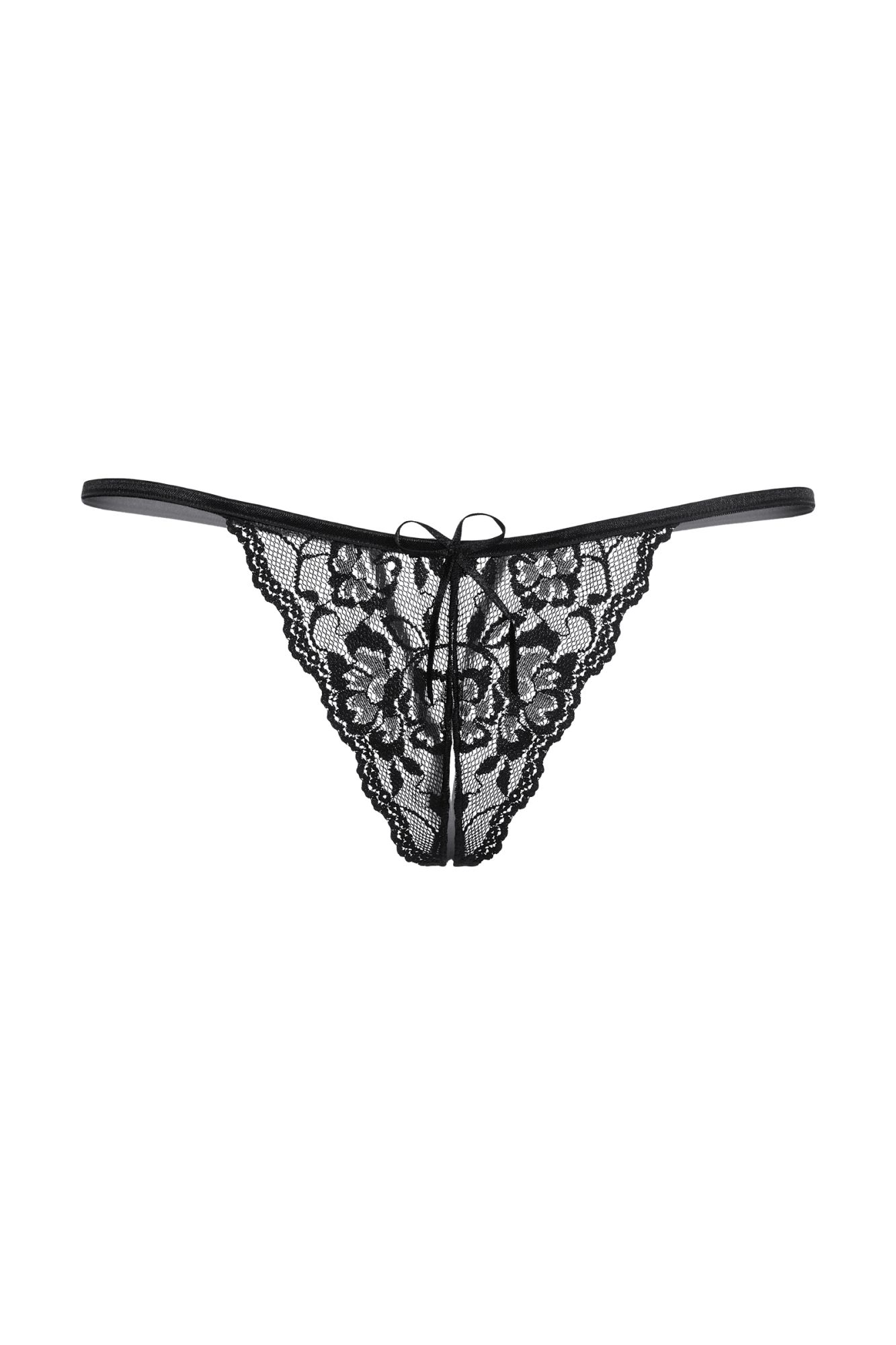 Эротическое стринги открытые кружевные softline collection, черный, s/l в Мурманске