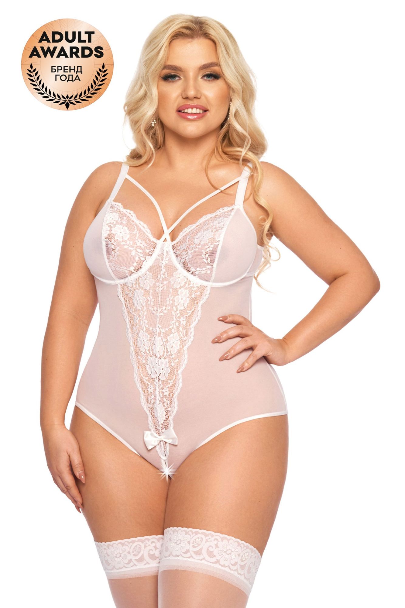Эротическое боди softline collection amanda, белый, xl в Мурманске