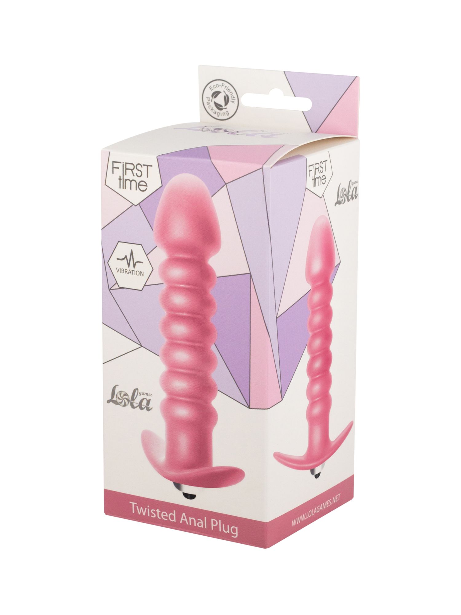 анальная пробка с вибрацией twisted anal plug pink (батарейки ааа) 5007-01lola в Мурманске