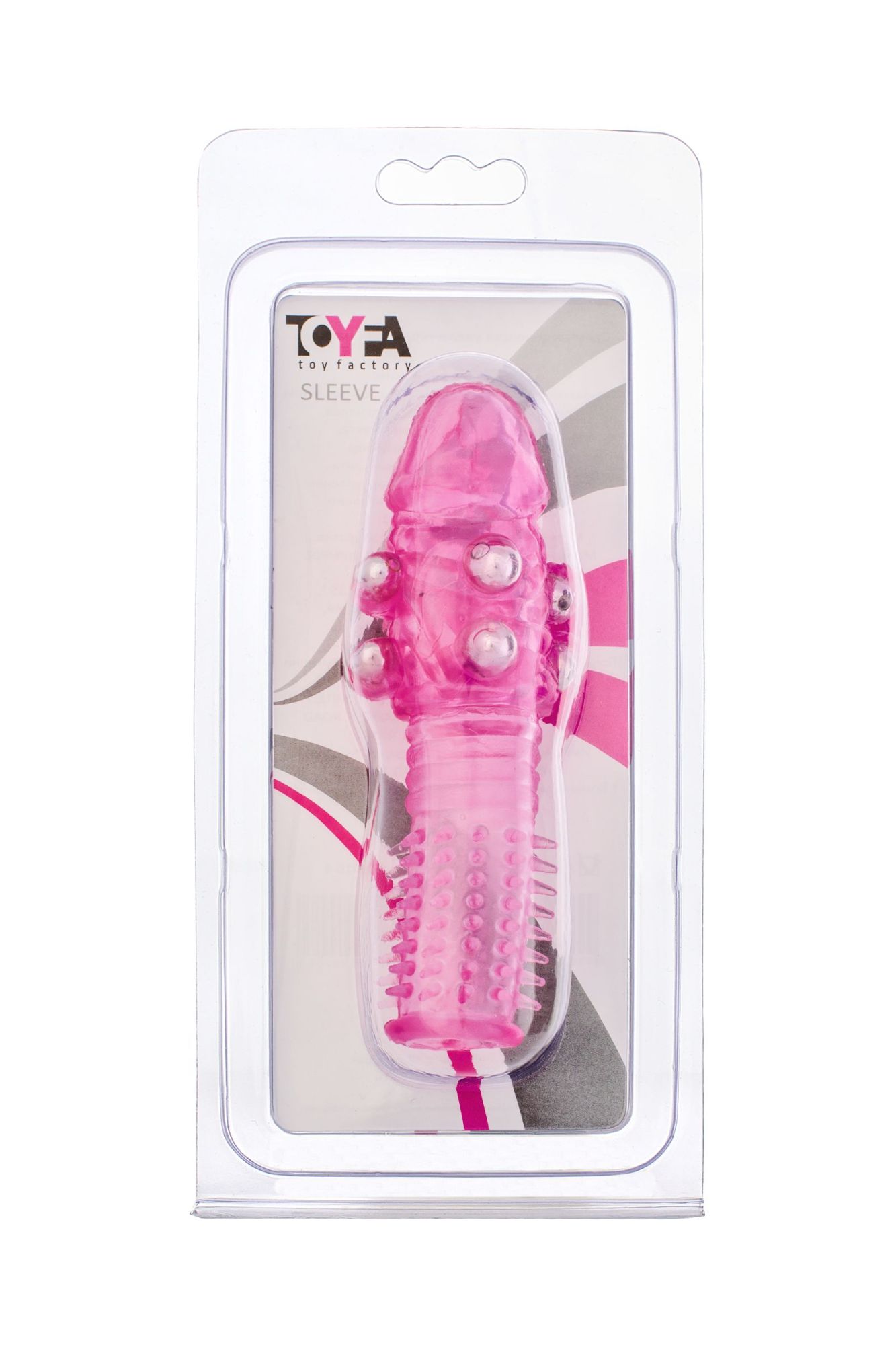 насадка с шариками  toyfa, tpe, розовый, 13,5 см в Мурманске
