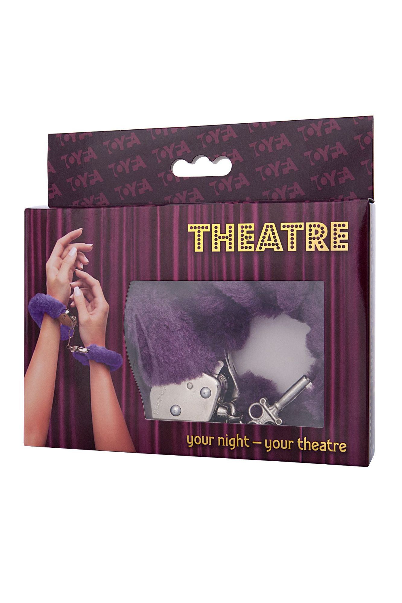 наручники toyfa theatre, меховые, фиолетовые, 28 см в Мурманске