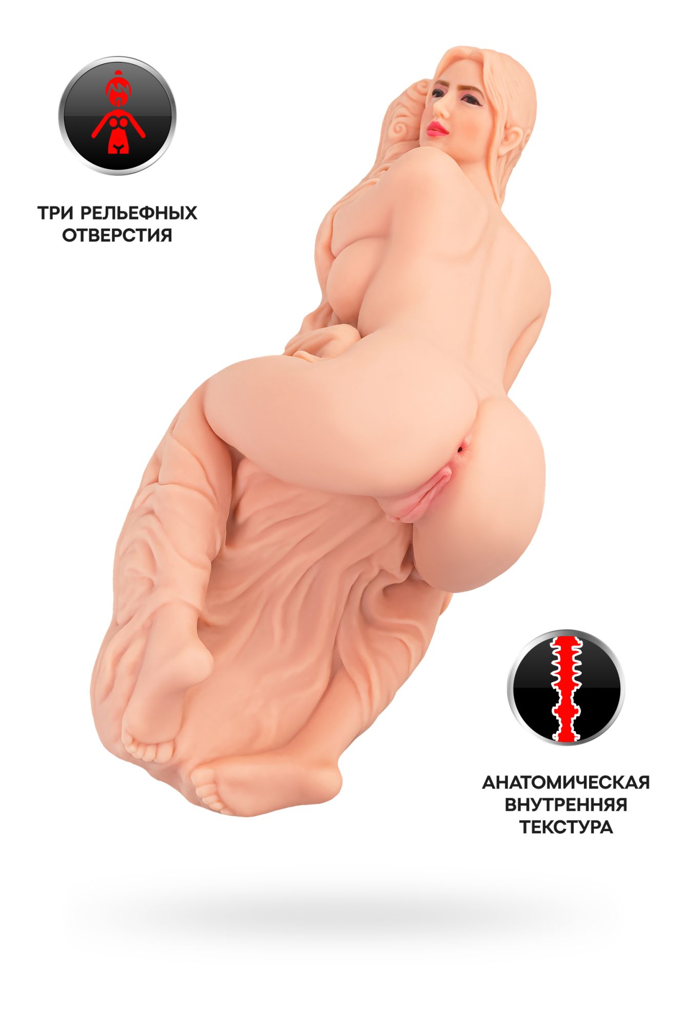мастурбатор реалистичный kokos valentina, tpr, телесный, 42 см в Мурманске