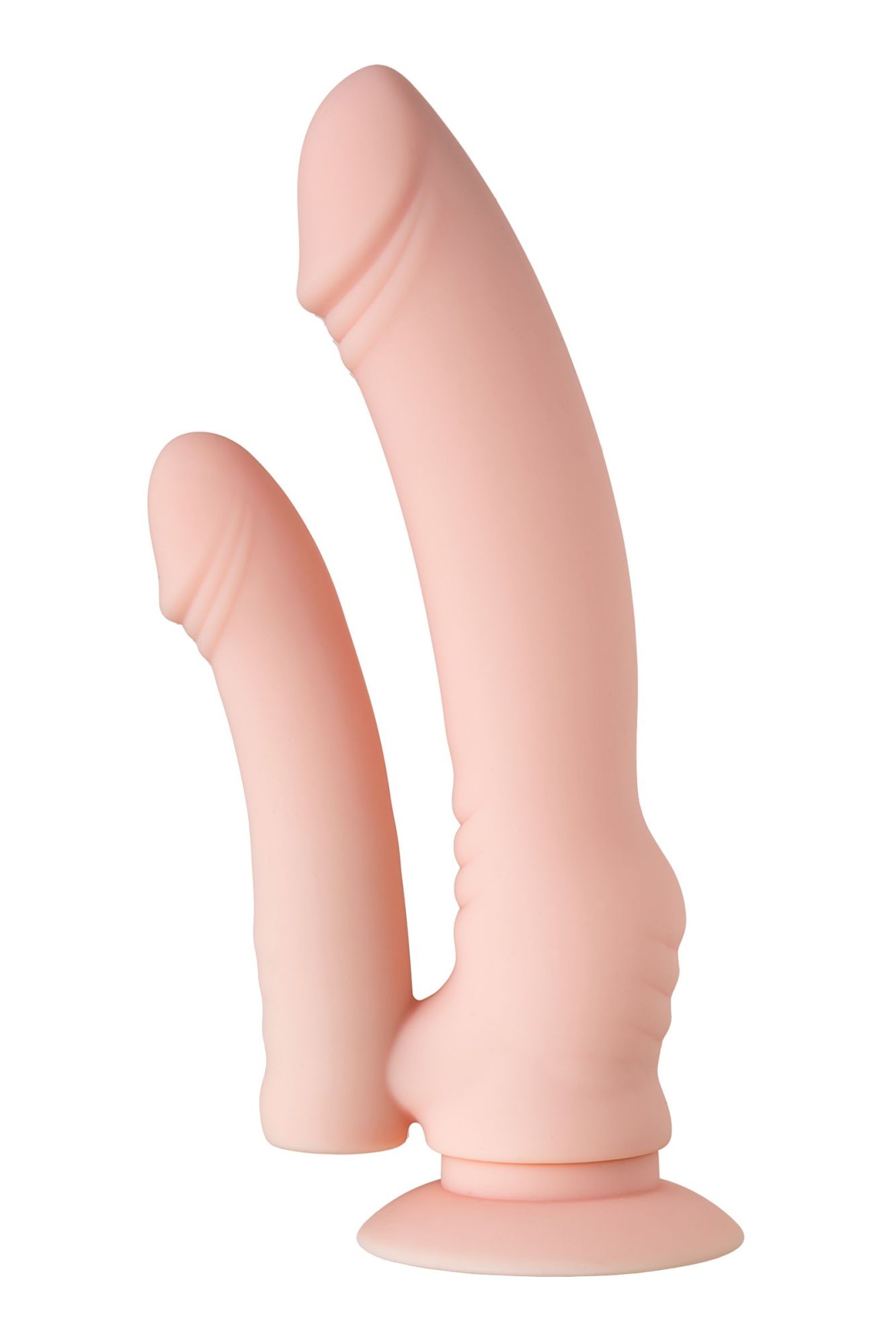 реалистичный фаллоимитатор a-toys by toyfa twint, силикон, телесный, 19,5 см в Мурманске