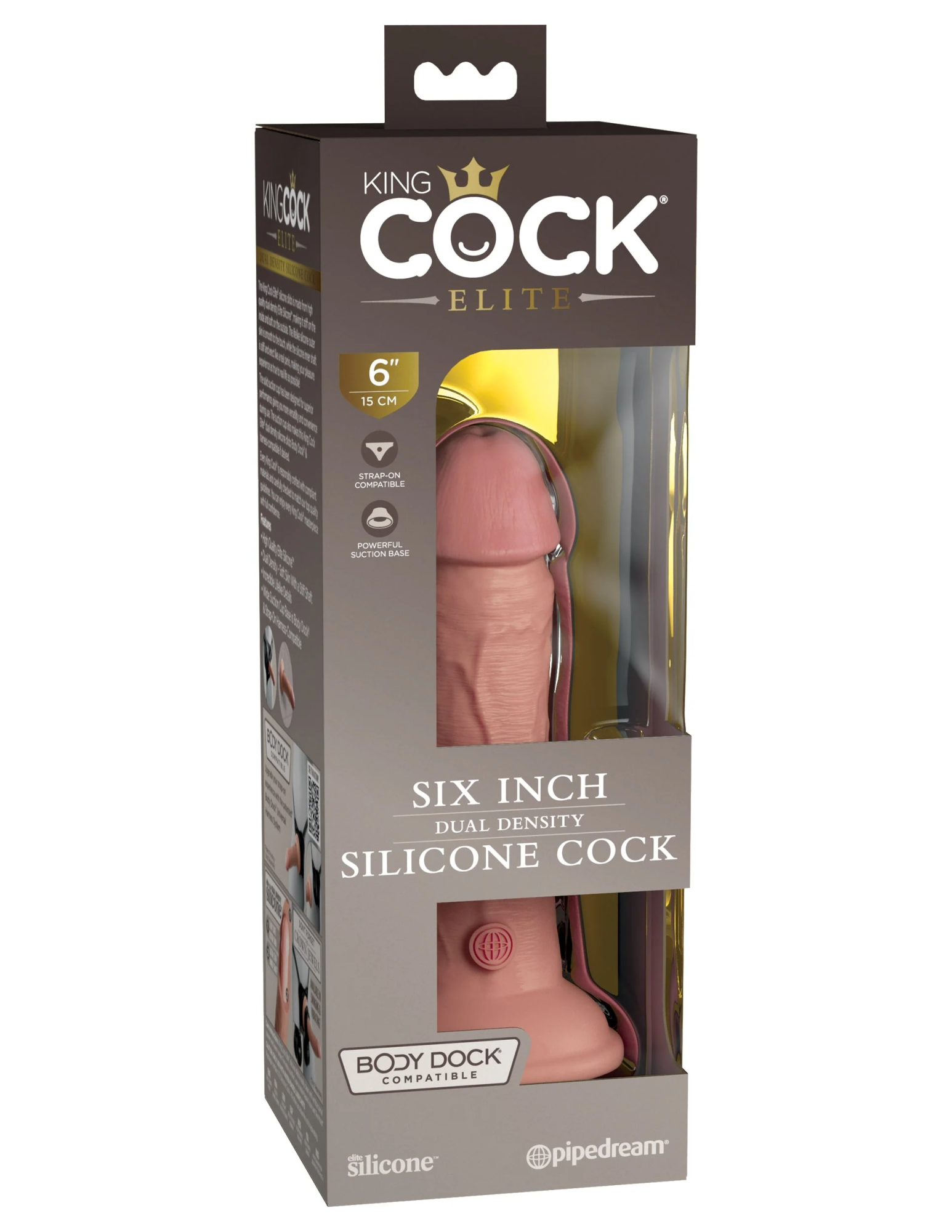 фаллоимитатор kc elite 6" dual density silicone dong-light pipedream 577021pd в Мурманске